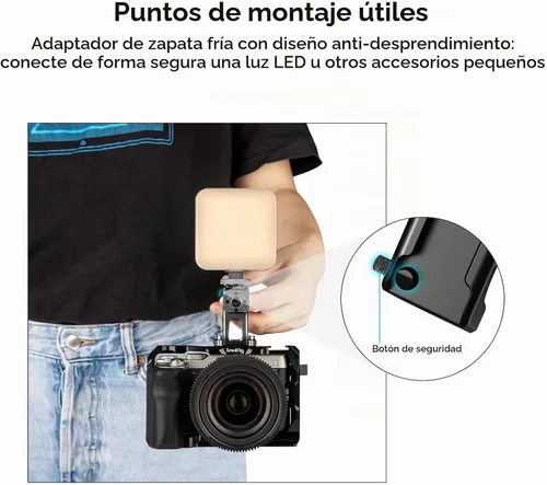 Vista 6 de SMALLRIG Mini mango superior para cámaras de vlogging ligeras con tornillos de 1/4 "-20 - HTS2756