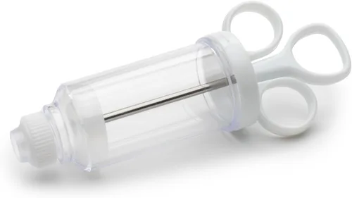 Vista 2 de Fox Run Juego de decoración de jeringa de glaseado, metálico, 7 piezas, 2.25 x 3 x 8 pulgadas