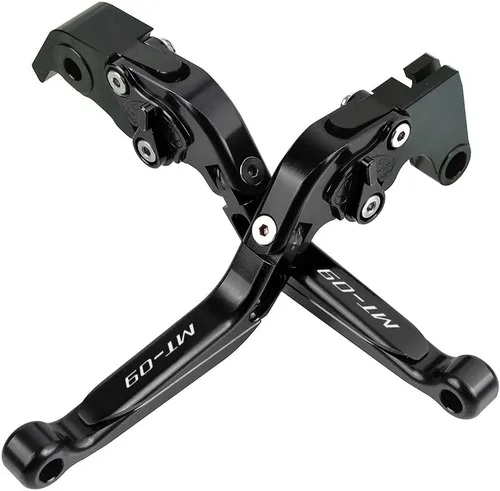 Vista 8 de LANQIAN Juego de palancas de embrague de freno plegable CNC extensible para MT07 2014-2023 Negro CNC 6061 Aluminum Brake Clutch Levers and handle