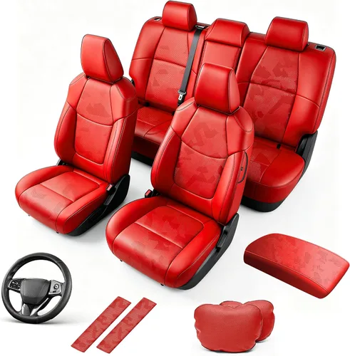 Vista 34 de AOMSAZTO Seat Covers for Mazda 3 2014 2015 2016 2017 2018 2-Negro