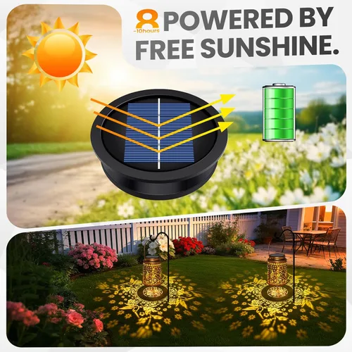 Vista 3 de Paquete de 4 piezas de repuesto de luz solar, parte superior de repuesto de luz solar impermeable con bombillas LED para linternas solares