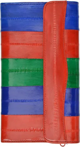 Vista 2 de Cartera de piel de anguila para mujer