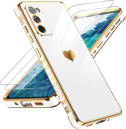 Vista 46 de LeYi Funda para Motorola-G 2025: Love Heart Plating Luxury, Negro