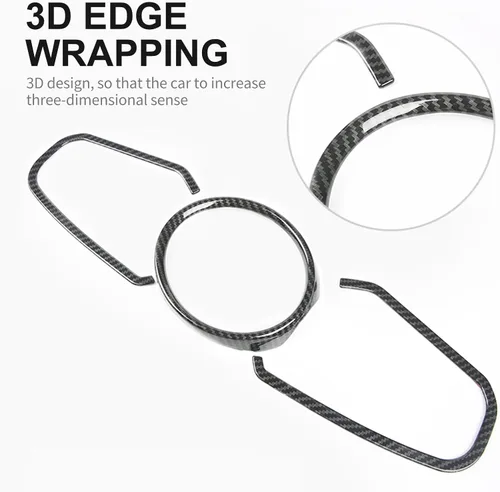 Vista 4 de Panel de salpicadero compatible con Porsche Cayenne 2018, 2019, 2020, accesorios interiores (fibra de carbono)
