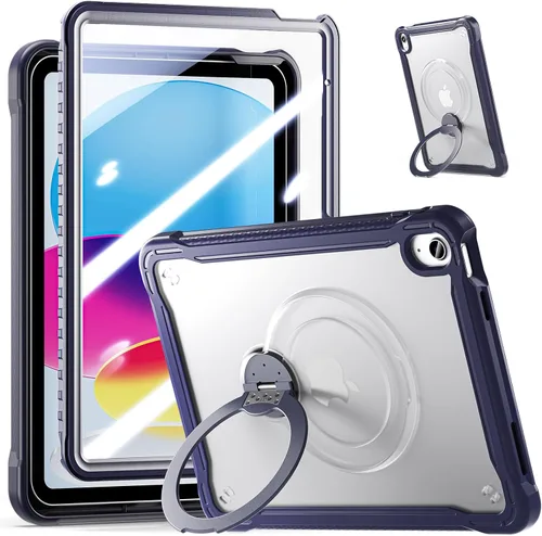Vista 12 de Case for iPad A16 11th Generation 11-inch 2025 & iPad 10th Generation 10.9-inch 2022 with Screen Protector, 360° Rotating Kickstand Handle, Rugged