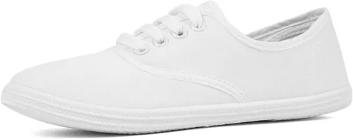 Vista 34 de VenusCelia - Tenis de lona con agujetas Rainbow para mujer Negro (Allblack)