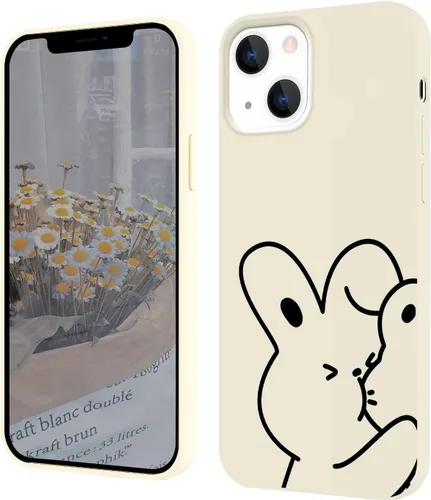 Vista 8 de JOYLAND Fundas compatibles con iPhone 11, bonito diseño de oso negro a juego, funda protectora de silicona ultra delgada con forro antiarañazos
