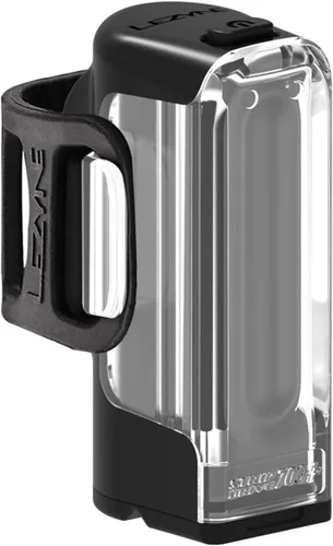 Vista 2 de LEZYNE Tira de bicicleta recargable por USB 520mAh IPX7 Luz frontal LED blanca impermeable con múltiples modos de sólido y flash Correa de montaje