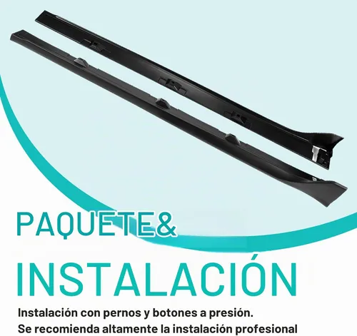 Vista 6 de KUAFU Extensión de Falda Lateral de Repuesto Compatible con Honda Civic 2016-2021 de 4 Puertas Sedán (Incluyendo Modelo Si) Estilo Type-R Protector