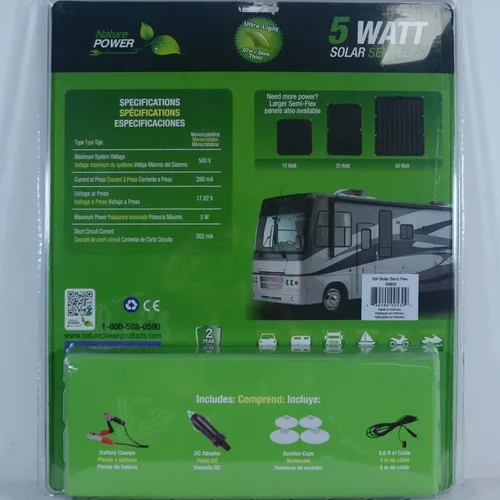 Vista 3 de Panel solar semi flexible de 5W