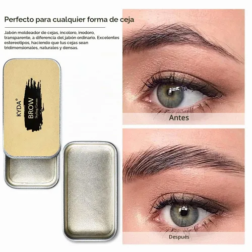 Vista 7 de Ownest Kit de Jabón para Cejas, Jabón para Peinar Cejas, Pomada para Cejas Impermeable y a Prueba de Manchas de Larga Duración para Cejas Naturales