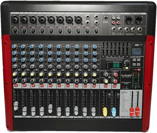 Vista 8 de MUSYSIC Tablero mezclador de audio profesional de 10 canales con efectos
