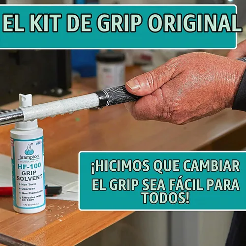 Vista 5 de Kit Básico de Agarre de Golf Brampton para Reacondicionamiento de Palos de Golf - 15 Cintas de Agarre de Golf Premium de 2"x10", y Solvente