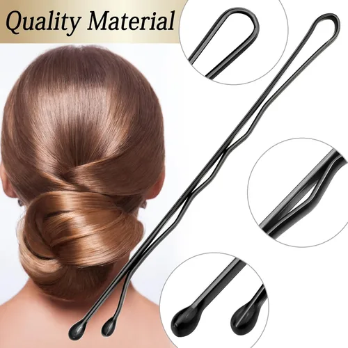 Vista 6 de KANPRINCESS Kit de 100 horquillas de 2 pulgadas para el cabello, pinzas de sujeción segura para mujeres y niñas, salón de peluquería con caja