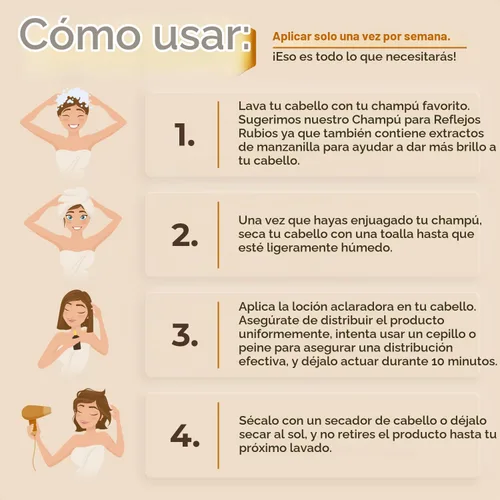 Vista 6 de Camomila Intea Blonde Spray - Aclarador de cabello de manzanilla con color suave, sin amoníaco ni parabenos, 3.4 onzas