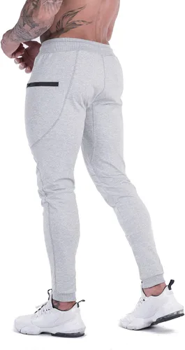 Vista 5 de MAIKANONG Pantalones deportivos ajustados para hombre, pantalones de entrenamiento para gimnasio, correr, atletismo, casual