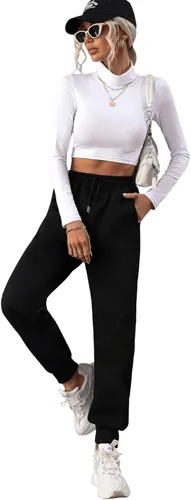 Vista 6 de SHENHE Pantalones deportivos elásticos de cintura alta con cordón para mujer