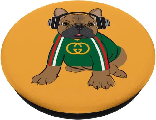 Vista 2 de DJ French Bulldog – PopSockets Grip y soporte para teléfonos y tabletas