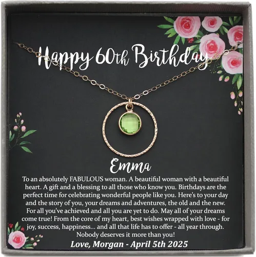 Vista 9 de Be Wished Regalos personalizados de 60 cumpleaños para mujeres
