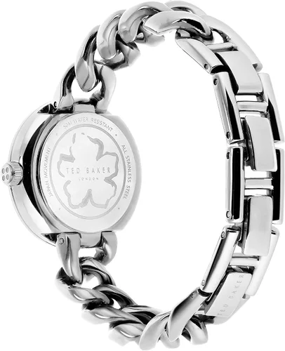 Vista 2 de Ted Baker Maiisie Reloj de pulsera de cadena de acero inoxidable (Modelo BKPMSS2019I), PlataNegro, Moderno