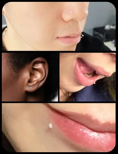 Vista 4 de Aretes transparentes de 16G con parte trasera plana para deportes, aretes de nariz de plástico de silicona, aretes de cartílago de tragus, caracola