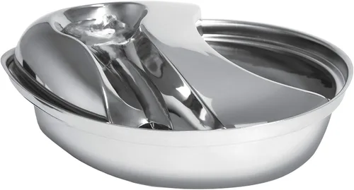 Vista 6 de Fuente de acero inoxidable Pioneer Pet con diseño de gota de lluvia