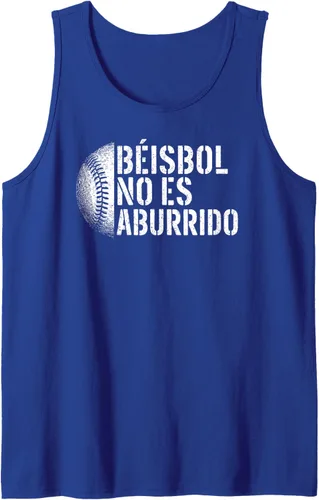 Vista 16 de Beisbol No ES Aburrido Funny Baseball Spanish Quote Tank Top