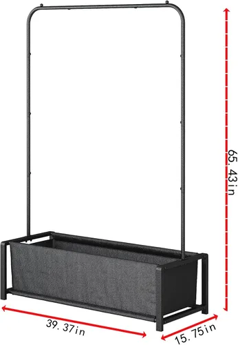 Vista 5 de SUOERNUO - Perchero de ropa para colgar con estante metálico inferior resistente y portátil para secar abrigos y camisas, color negro (bolsa negra)