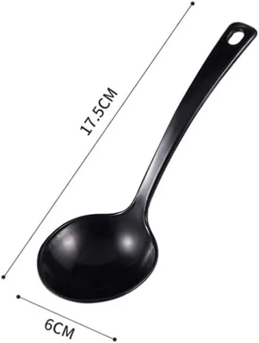 Vista 2 de UPKOCH Cucharas de sopa desechables grandes de plástico, cucharón de papilla, cucharón de papilla, cucharas para servir cucharas para fideos ramen