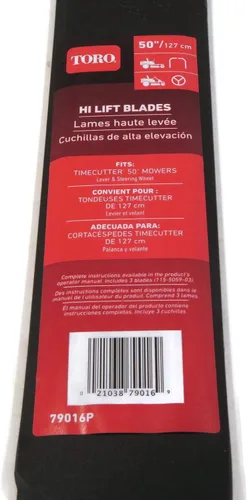 Vista 8 de Juego de cuchillas OEM Toro 3 para cortacésped TimeCutter SS5000, SS5060, MX5060, ZTR