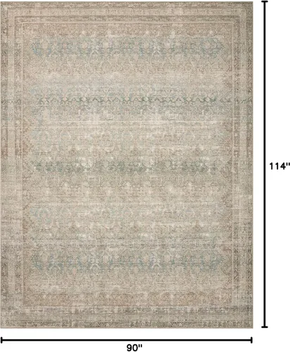 Vista 45 de Loloi Angela Rose Aubrey Collection AUB-02 - Alfombra decorativa de 2 pies 3 pulgadas x 3 pies 9 pulgadas, altura de pelo 0,19 pulgadas, diseño