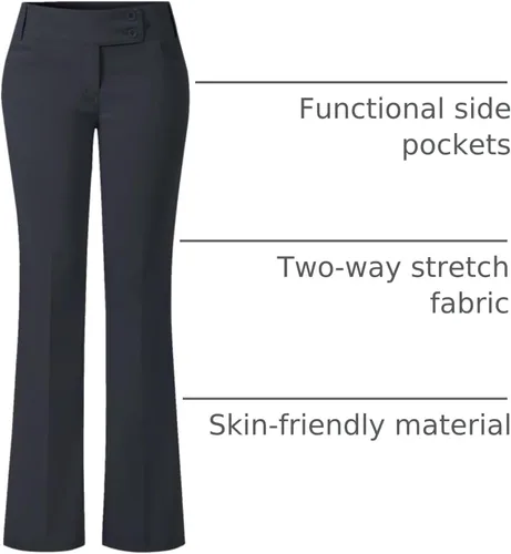 Vista 78 de Design by Olivia Pantalones de oficina de corte holgado para mujer
