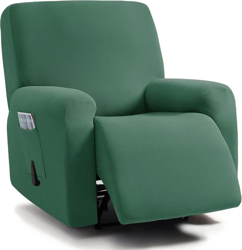 Vista 23 de ULTICOR - Juego de 8 fundas para sofá reclinable de jacquard, fundas elásticas para sofá reclinable para 3 cojines, fundas gruesas, suaves y Gris