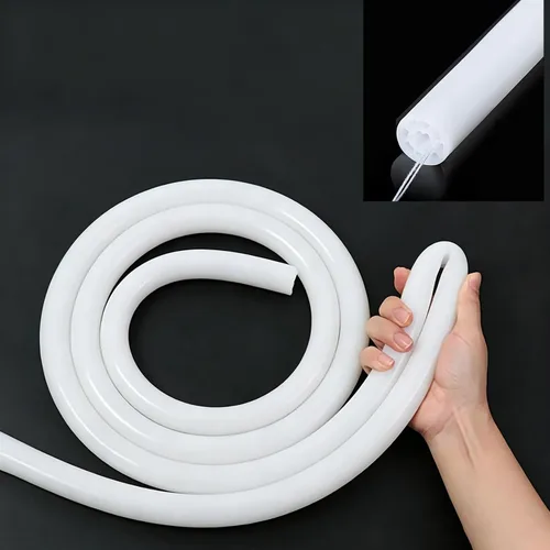 Vista 9 de JARBIH Tubo de neón LED redondo de 360 ° de 16.4 pies, canal difusor de silicona, cinta de tubo de neón flexible IP65, cubierta de tira de luz
