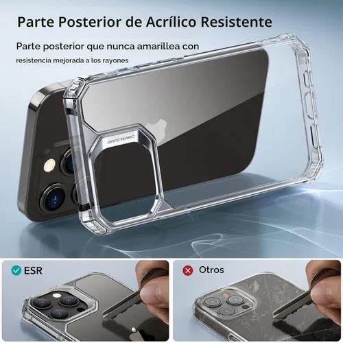 Vista 5 de ESR for iPhone 15 Pro Case, Shock-Absorbing Corners, Clear Protección contra caídas de grado militar, esquinas de protección de aire a prueba
