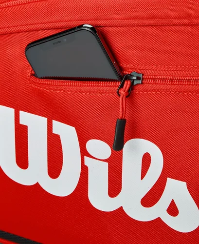 Vista 7 de WILSON Tour Padel Bag - Capacidad para hasta 6 paletas, rojo/negro
