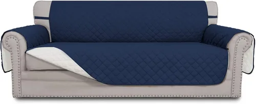 Vista 133 de Easy-Going - Funda reversible para sofá, resistente al agua, con varillas de espuma y correas elásticas, protector de muebles para mascotas y perros