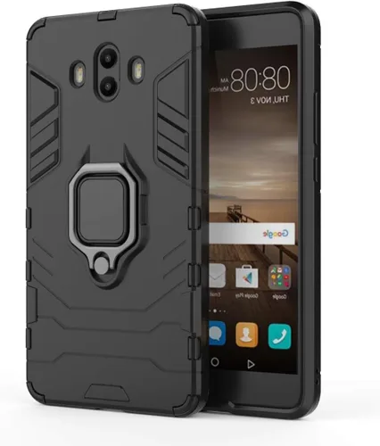 Vista 6 de Compatible con Huawei Mate 10, soporte magnético para teléfono de coche Anillo 360 Funda protectora para Huawei Mate10 (negro)
