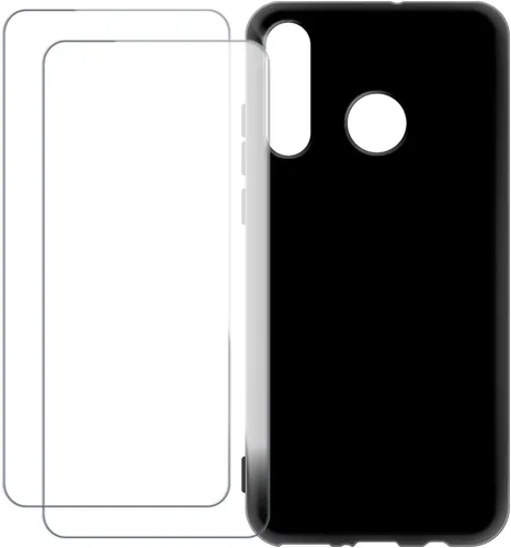 Vista 9 de Funda compatible con Huawei P30 Lite 2020 con 2 protectores de pantalla de vidrio templado, a prueba de golpes, resistente a los arañazos