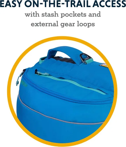 Vista 5 de Ruffwear, Approach Pack - Mochila para perro, color azul oscuro, talla L/XL Azul (Blue Dusk)