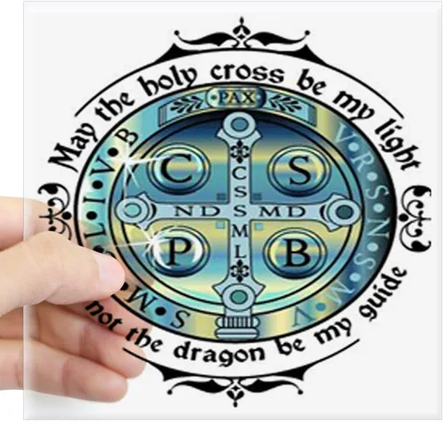 Vista 5 de CafePress Medal of St Benedict - Adhesivo cuadrado para parachoques (3 x 3 pulgadas)