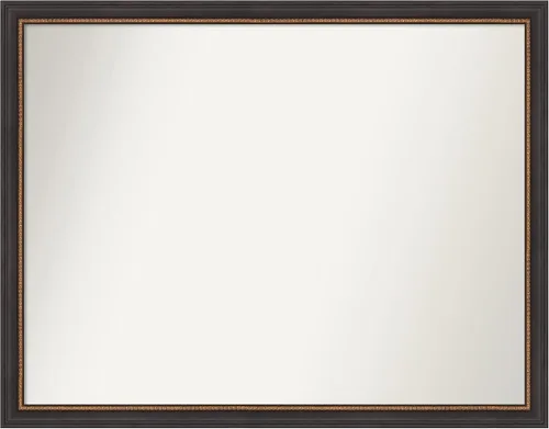 Vista 29 de Amanti Art Espejo de baño negro para sobre el fregadero, 23 x 23 pulgadas, espejo cuadrado negro Ashton, marco de madera tradicional mediano, se