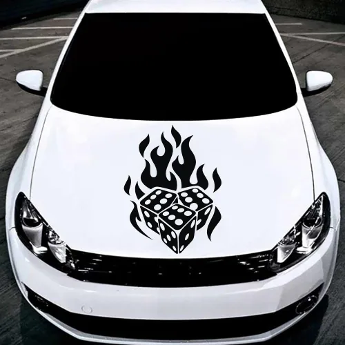 Vista 13 de Dragon Head Graphics - Adhesivo de vinilo autoadhesivo para capó de automóvil, accesorios de decoración de capó de automóvil, 31.49 x 19.68