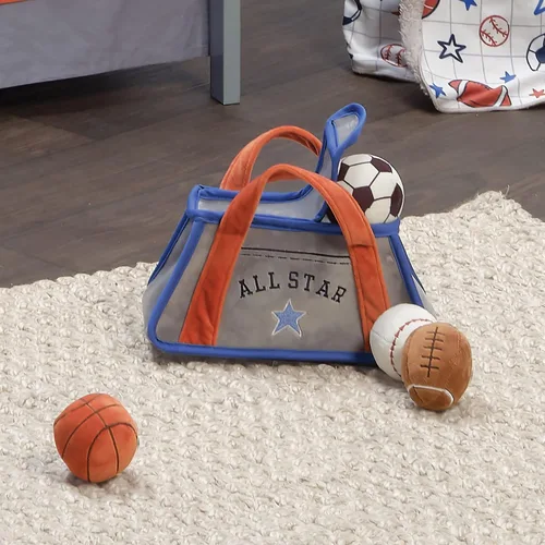 Vista 5 de Lambs & Ivy Baby Sports - Juego de juguetes de peluche interactivos - Fútbol/Baloncesto/Béisbol