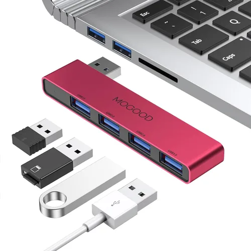 Vista 12 de Hub USB 3.0 MOGOOD Hub USB para portátil Divisor USB Divisor de puerto USB Expansor de puerto USB Adaptador multipuerto USB para portátil, Xbox