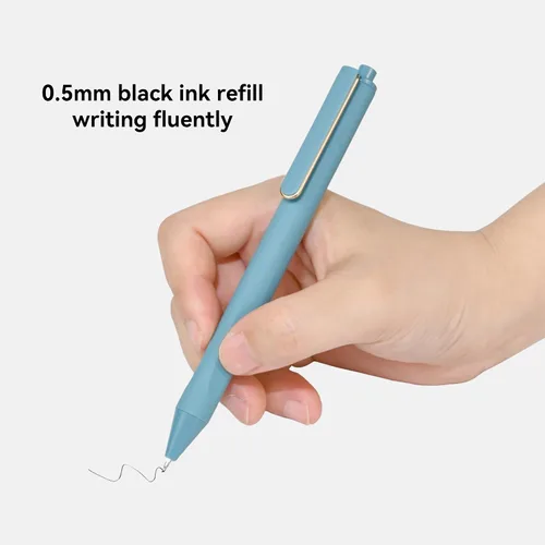 Vista 5 de Bolígrafos de gel negros, bolígrafo de clic a granel, punta fina de 0.020 in, escritura suave, tinta negra de secado rápido y a prueba de fugas.