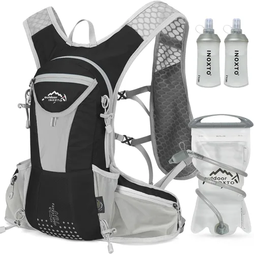 Vista 8 de IX INOXTO Hydration Pack Backpack, Lightweight Water Backpack with 2L Hydration Bladder Daypack for Men Women,Running Hydration Vest for Trail