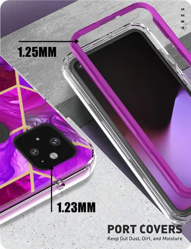 Vista 6 de Jeylly Funda de teléfono para Google Pixel 5, [Paquete de 2+2] Protector de pantalla de vidrio templado + protector de lente de cámara, PC duro