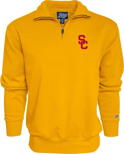 Vista 52 de Blue 84 Sudadera con cremallera de un cuarto para hombre de la NCAA