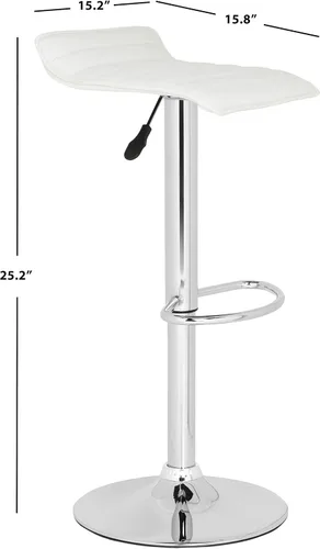 Vista 3 de Safavieh Home Collection Kemonti Taburete giratorio ajustable de gas de 22.4 a 30.9 pulgadas